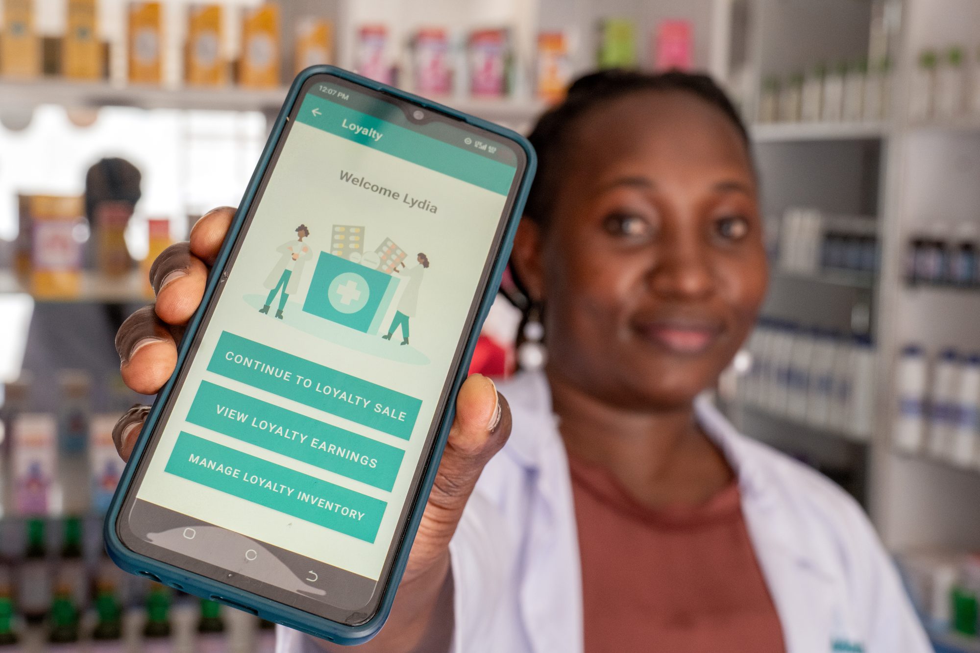 Maisha Meds product in use at a pharmacy